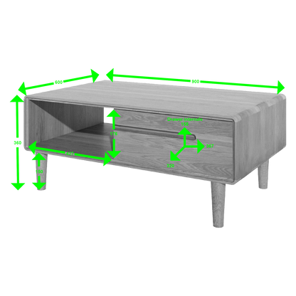 Scandic 3 x 2 Coffee Table. Solid Oak 100% Solid Oak4