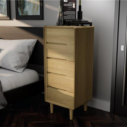 Scandic 5 Drawer Chest. Solid Oak &nbsp;100% Solid Oak