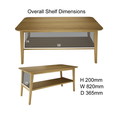 Scandic Coffee Table. 100% Solid Oak