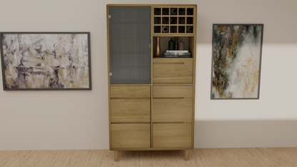 Scandic Drinks Cabinet. Solid Oak 100% Solid Oak4