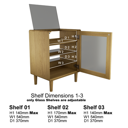 Scandic Hi-Fi Unit. Solid Oak 100% Solid Oak2