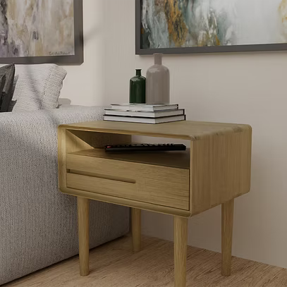 Scandic Lamp Table. Solid Oak 100% Solid Oak