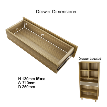 Scandic Large Bookcase. Solid Oak 100% Solid Oak1