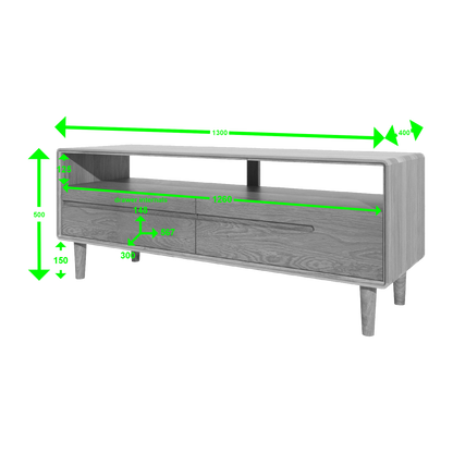 Scandic Medium TV Unit. Solid Oak 100% Solid Oak4