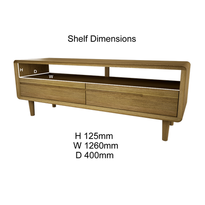Scandic Medium TV Unit. Solid Oak 100% Solid Oak6