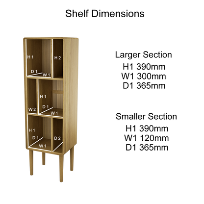 Scandic Narrow Cabinet. Solid Oak 100% Solid Oak1