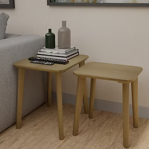 Scandic Rectangular Nest of Tables. Solid Oak 100% Solid Oak