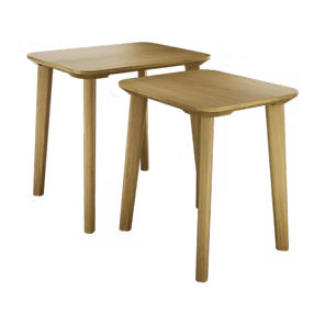 Scandic Rectangular Nest of Tables. Solid Oak 100% Solid Oak
