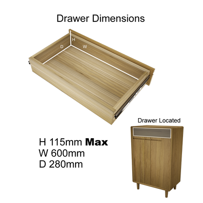 Scandic Shoe Cabinet. Solid Oak 100% Solid Oak