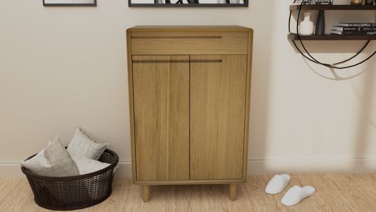 Scandic Shoe Cabinet. Solid Oak 100% Solid Oak4
