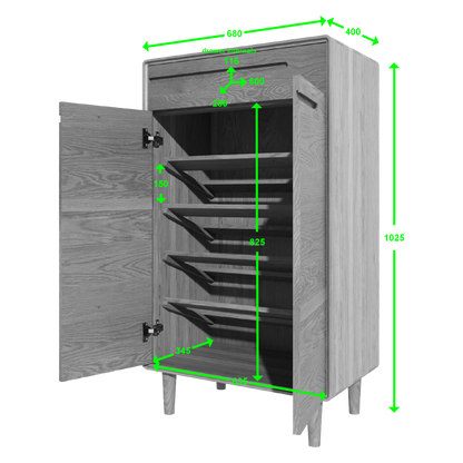 Scandic Shoe Cabinet. Solid Oak 100% Solid Oak7