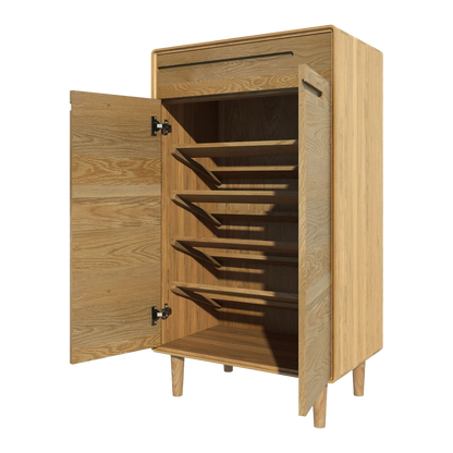 Scandic Shoe Cabinet. Solid Oak 100% Solid Oak8