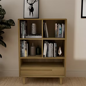 Scandic Small Bookcase. Solid Oak 100% Solid Oak