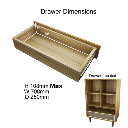 Scandic Small Bookcase. Solid Oak 100% Solid Oak