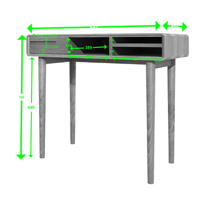 Scandic Small Computer Desk. Solid Oak 100% Solid Oak11