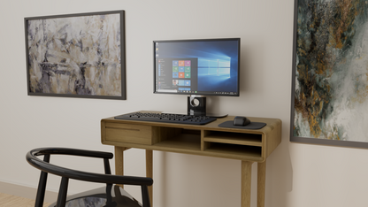 Scandic Small Computer Desk. Solid Oak 100% Solid Oak6