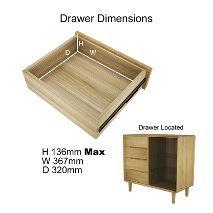 Scandic Small Glazed Chest. Solid Oak 100% Solid Oak2