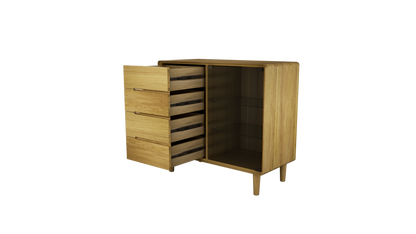 Scandic Small Glazed Chest. Solid Oak 100% Solid Oak5