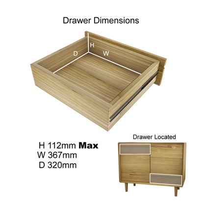 Scandic Small Sideboard. Solid Oak 100% Solid Oak