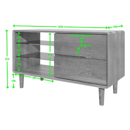 Scandic Small TV Unit. Solid Oak 100% Solid Oak8
