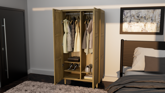 Scandic Wardrobe – Configurable Layout. Solid Oak 100% Solid Oak