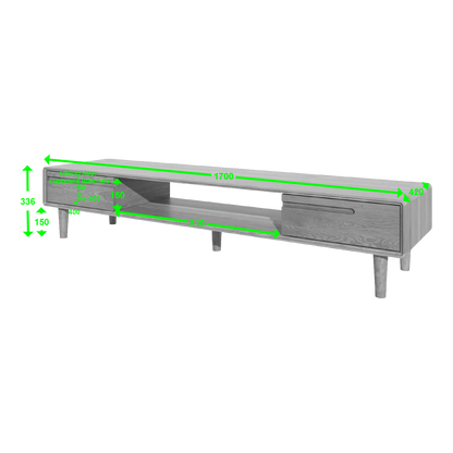 Scandic Wide TV Unit. Solid Oak 100% Solid Oak8