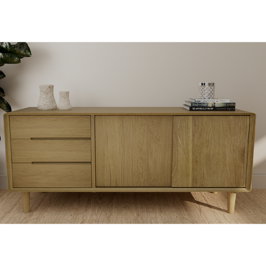 Scandic Wide Unit. Solid Oak 100% Solid Oak