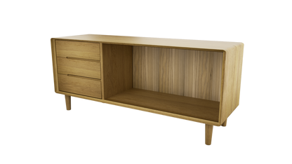 Scandic Wide Unit. Solid Oak 100% Solid Oak