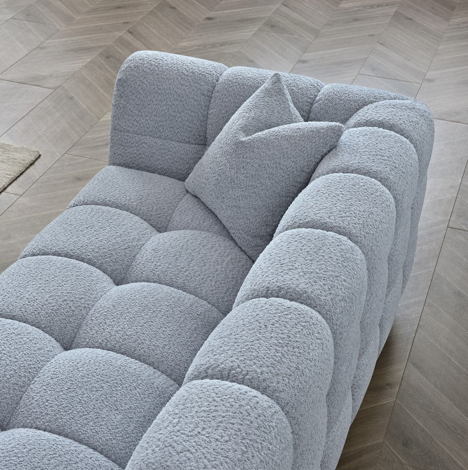 Aluxo Tribeca Corner Group in Pearl Boucle Fabric