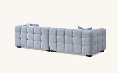 Aluxo Tribeca Corner Group in Pearl Boucle Fabric