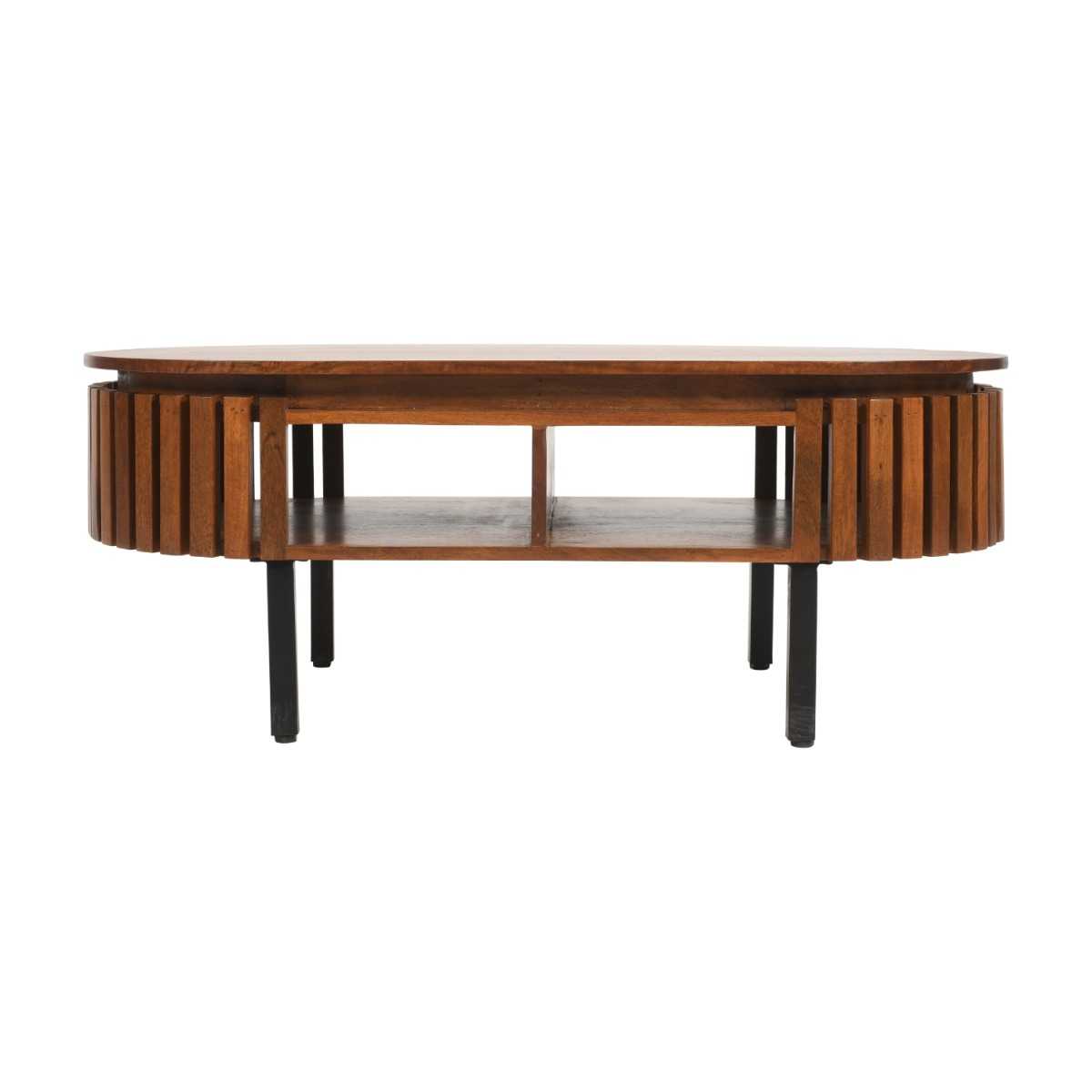 Slatted Mango Wood Coffee Table. 100% solid mango wood
