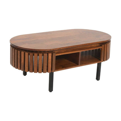 Slatted Mango Wood Coffee Table. 100% solid mango wood