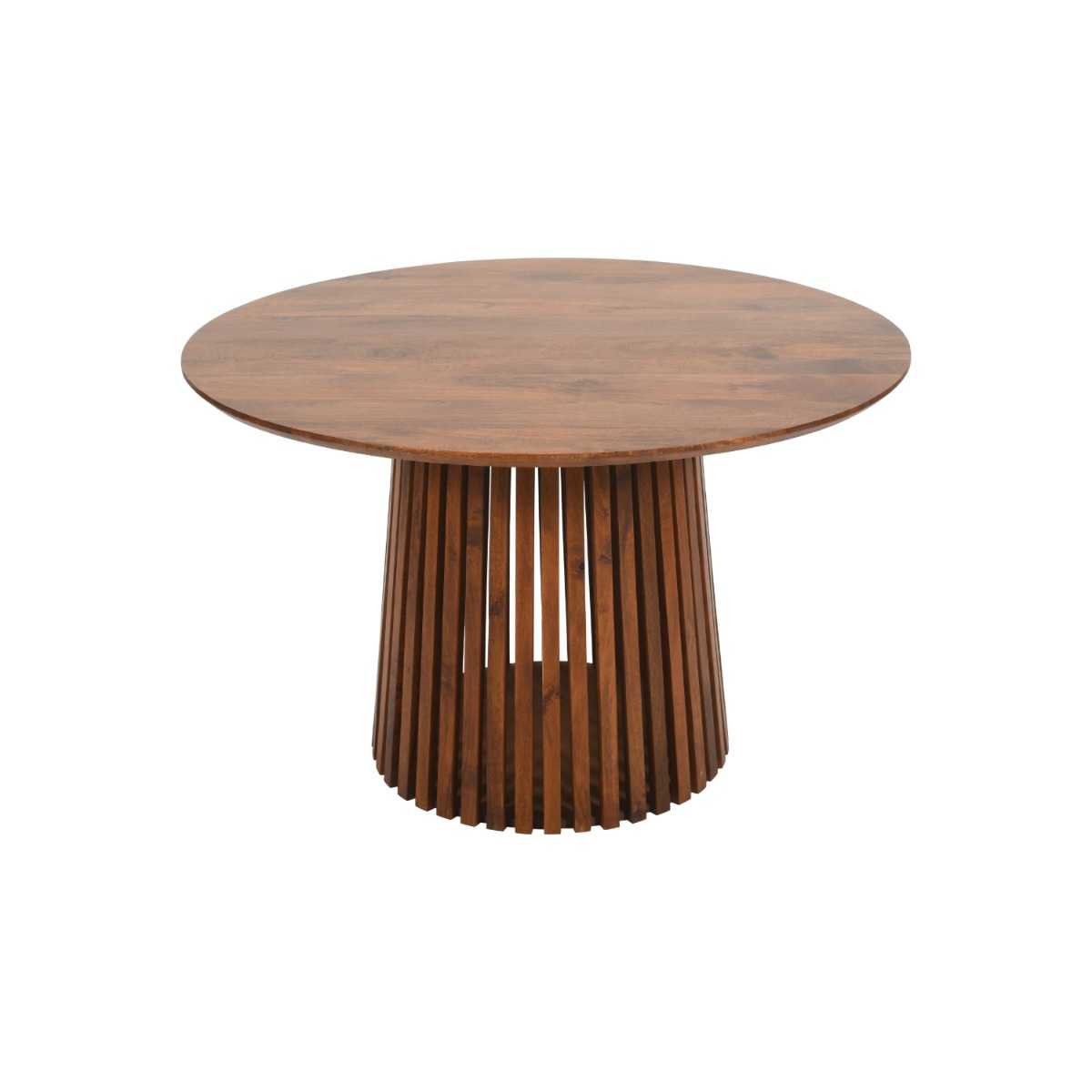 Slatted Mango Wood Dining Table, 100% Solid Hardwood