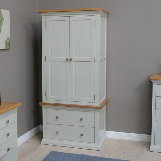 Small Cotswold Wardrobe 3 Drawers -  Painted Pine Construction