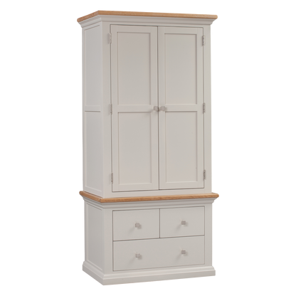 Small Cotswold Wardrobe 3 Drawers -  Painted Pine Construction