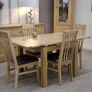 Small Draw Leaf Extending Table. 100% Solid Oak