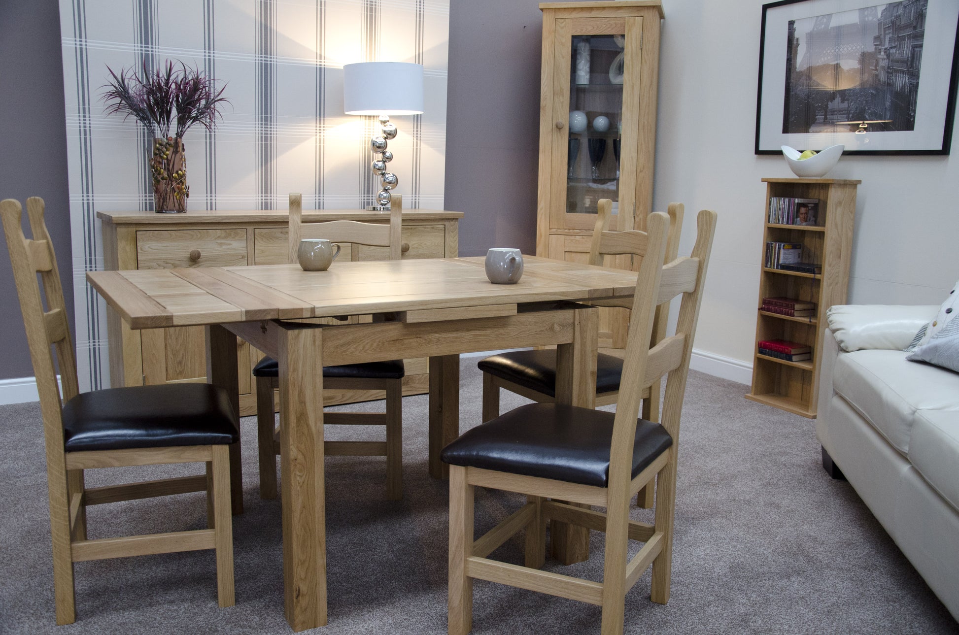 Small Draw Leaf Extending Table. 100% Solid Oak