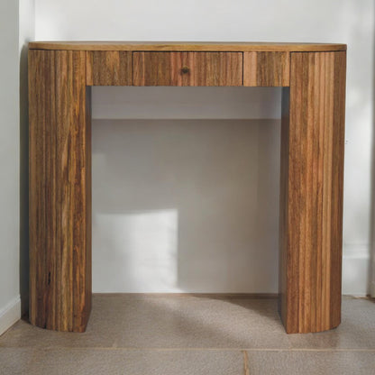Soba Straight Console Table. 100% Solid Mango Wood 