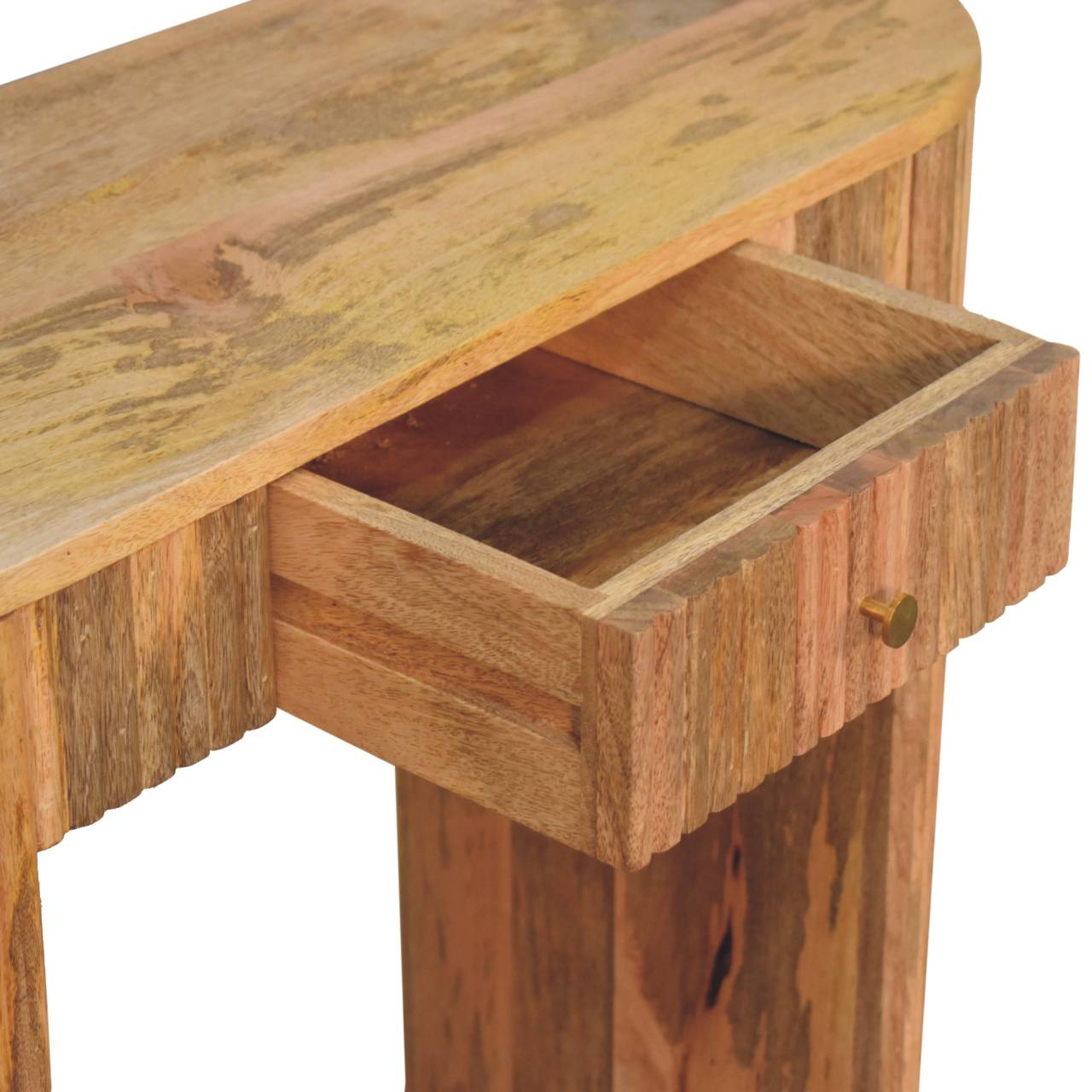 Soba Straight Console Table. 100% Solid Mango Wood 