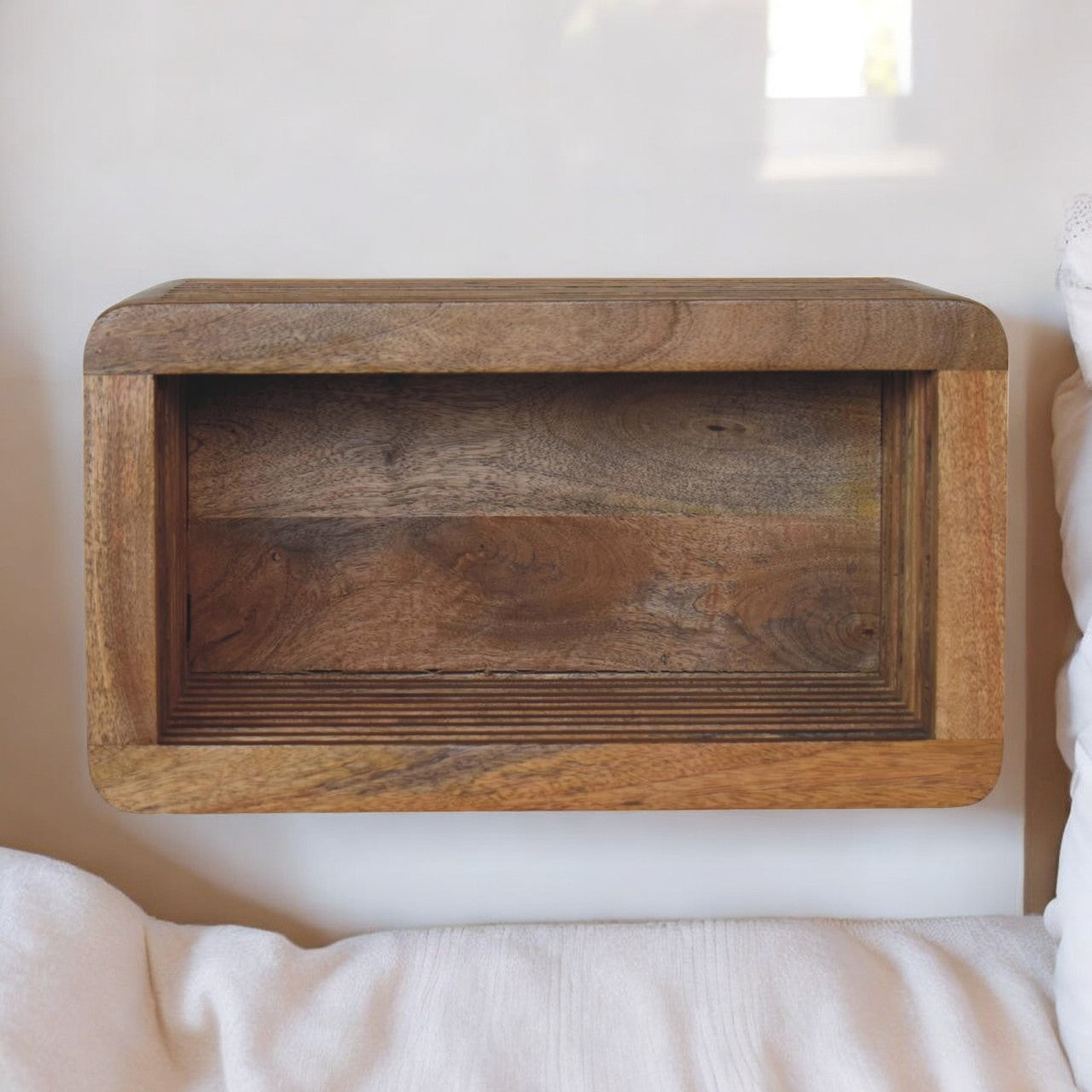 Soba Wall-Mounted Bedside. 100% Solid Mango Wood