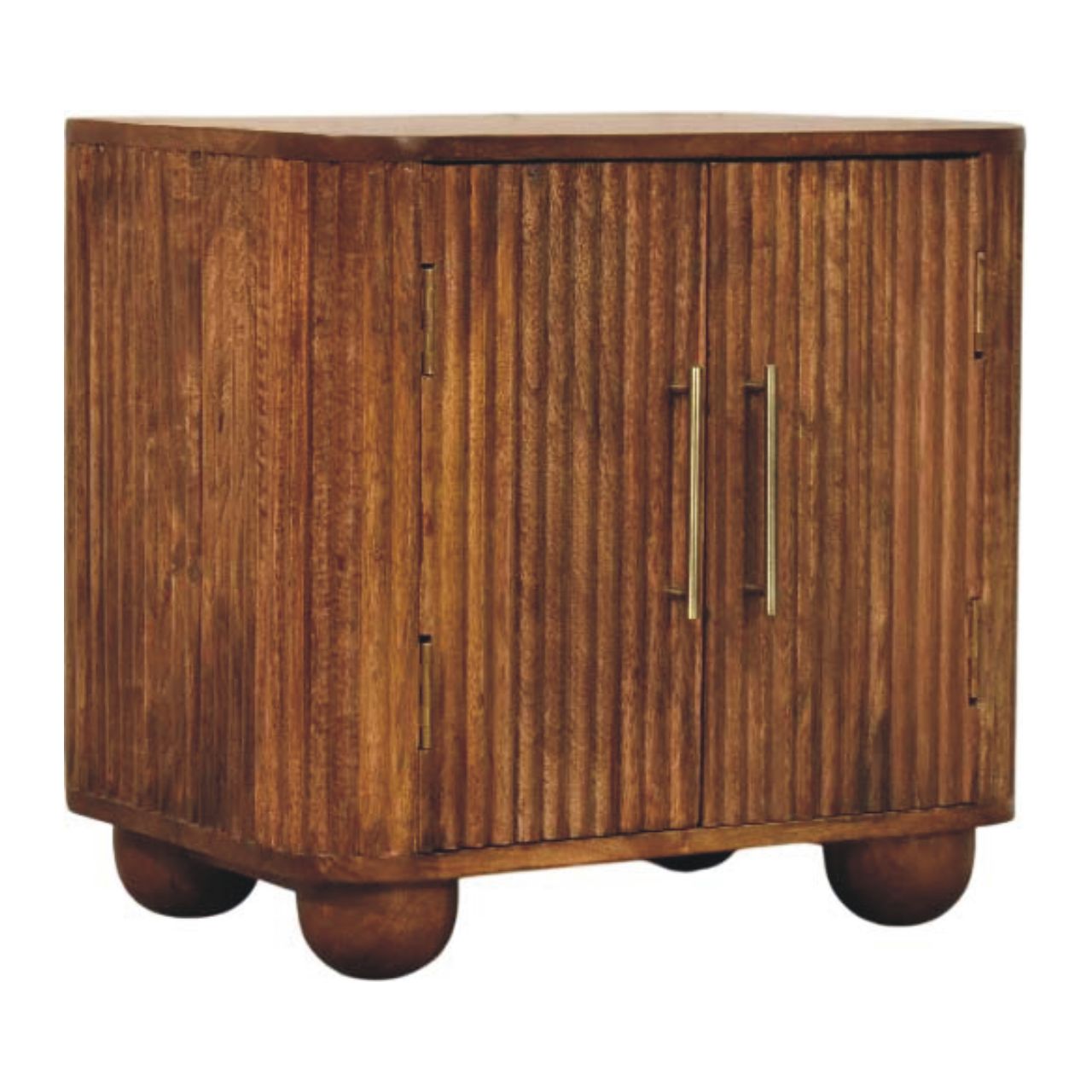Solis Fluted Mini Sideboard. 100% Solid Mango Wood