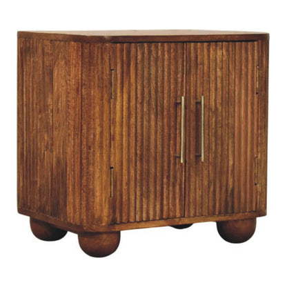 Solis Fluted Mini Sideboard. 100% Solid Mango Wood