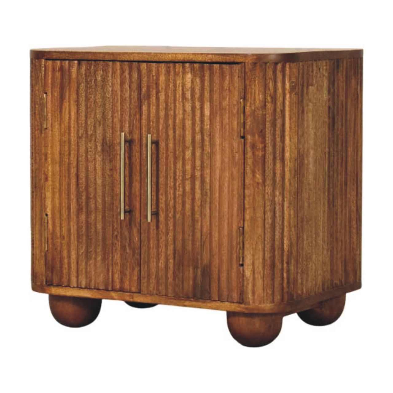 Solis Fluted Mini Sideboard. 100% Solid Mango Wood