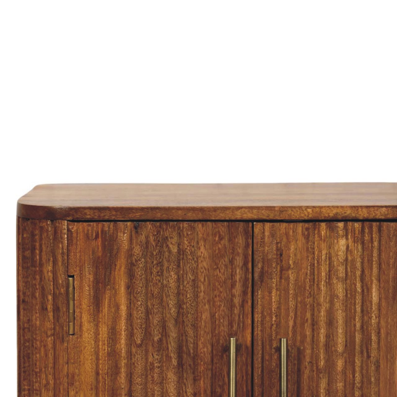 Solis Fluted Mini Sideboard. 100% Solid Mango Wood