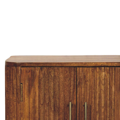 Solis Fluted Mini Sideboard. 100% Solid Mango Wood