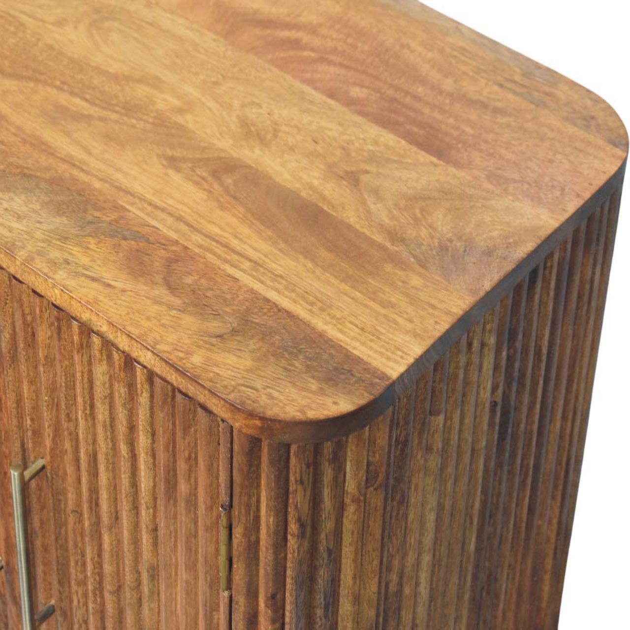Solis Fluted Mini Sideboard. 100% Solid Mango Wood
