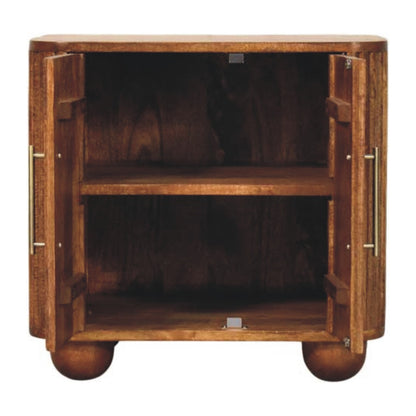 Solis Fluted Mini Sideboard. 100% Solid Mango Wood