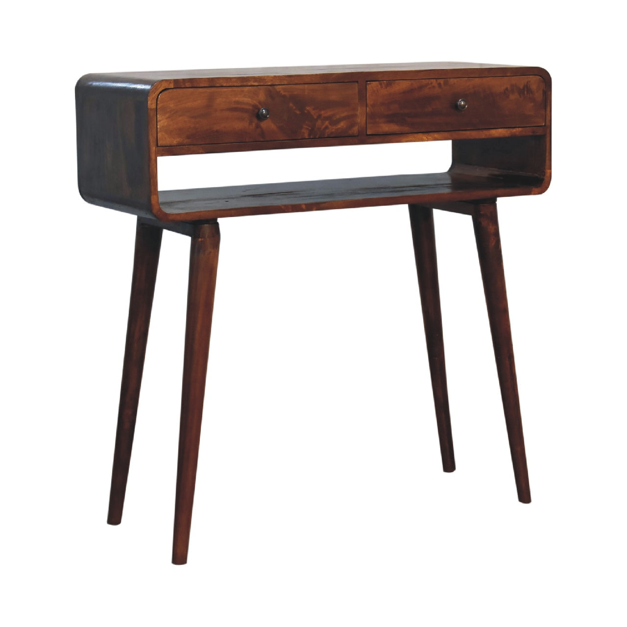 Sonata Chestnut Console Table. 100% Solid Mango Wood