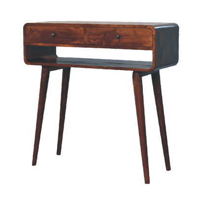 Sonata Chestnut Console Table. 100% Solid Mango Wood
