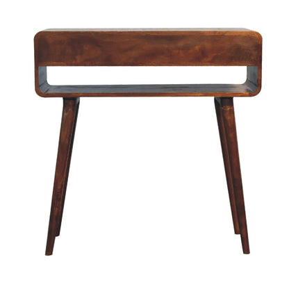 Sonata Chestnut Console Table. 100% Solid Mango Wood